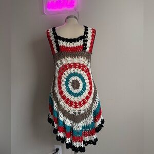 Colorful Crochet Sleeveless cardigan